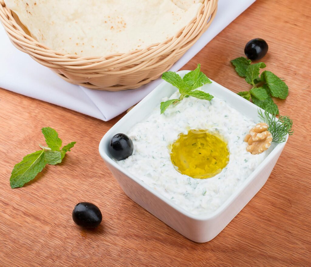 Tzatziki on Ceramic Bowl